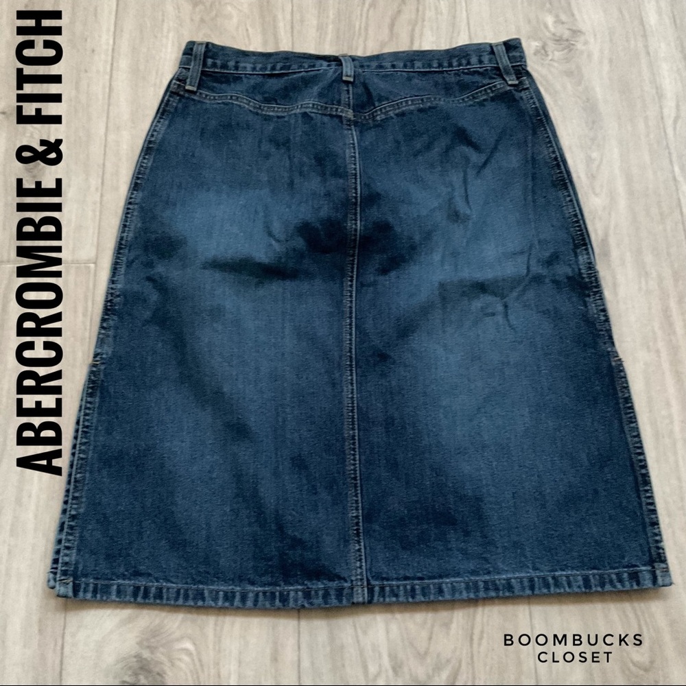 Abercrombie and Fitch denim skirt dark stone wash - Picture 2 of 7